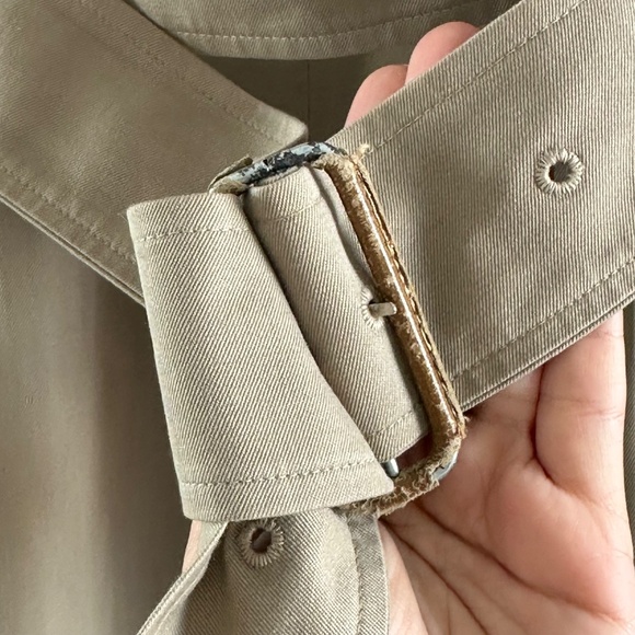 Vintage Burberry Long Trench Coat with Removable Wool Lining - Picture 6 of 15